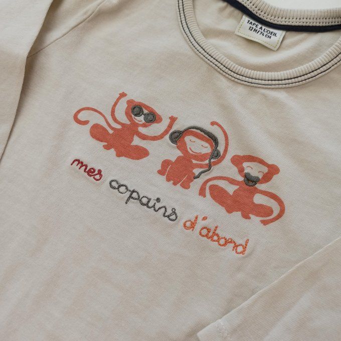 Tee-shirt manches longues 12 mois