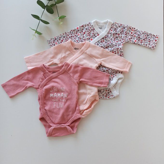 Lot de 3 bodies naissance