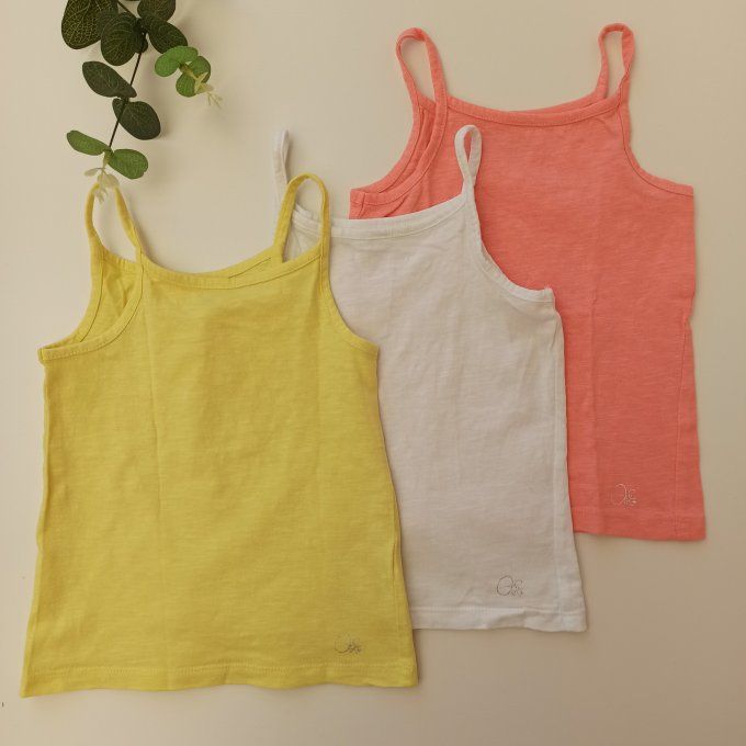 Lot de 3 débardeurs 24 mois