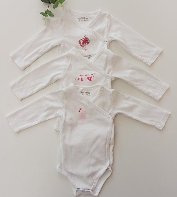 Lot de 3 bodies manches longues